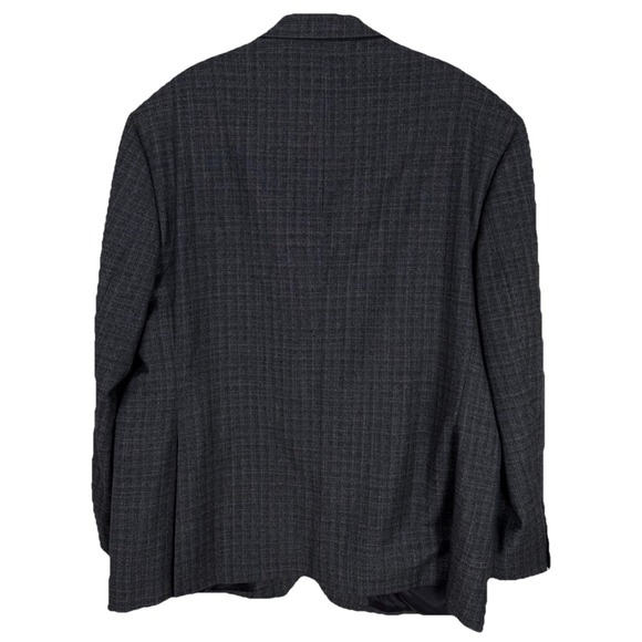 Jos A Bank Signature Collection Grey Plaid Blazer Sport Coat Jacket 2 Button - Picture 7 of 13